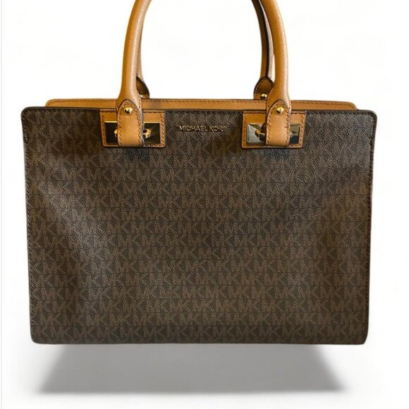 Michael Kors Quinn brown logo satchel MSRP $378 - Picture 8 of 8